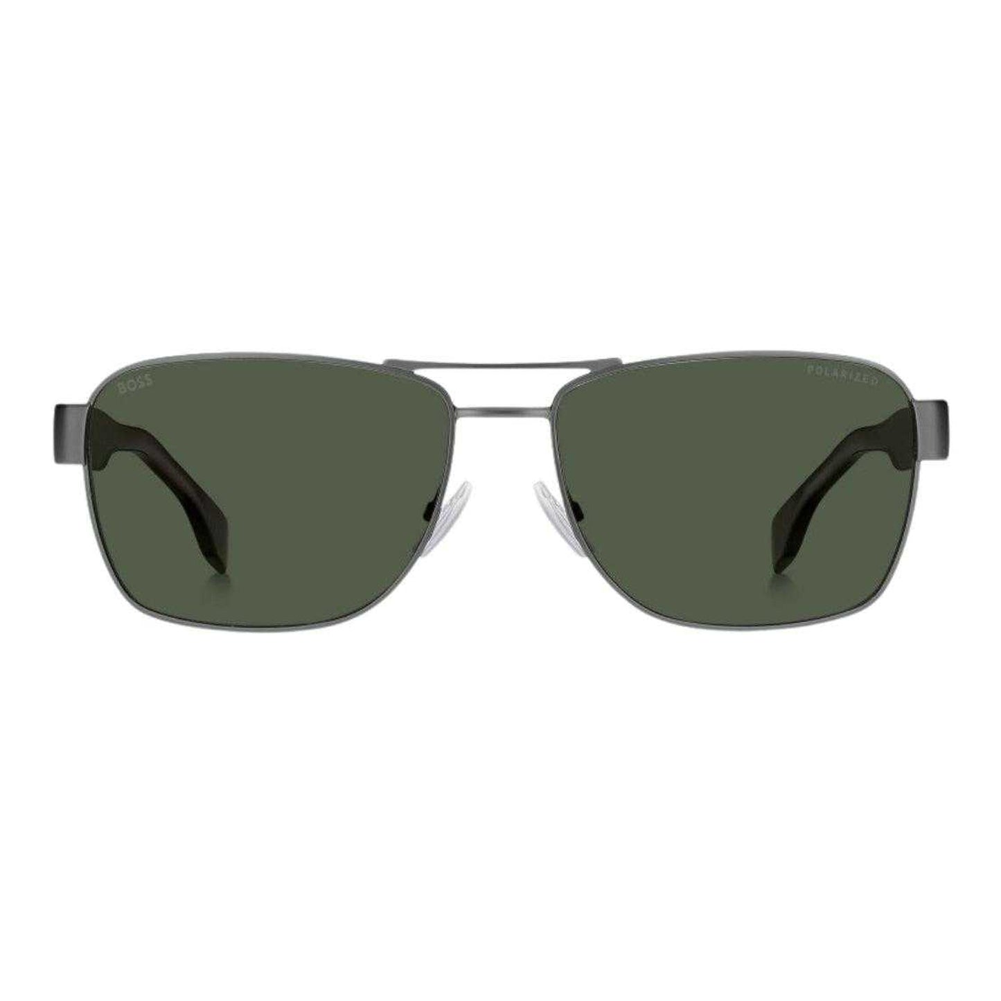 Dark Ruthenium-Havana-Green - Front - Hugo Boss Unisex Adult Matte Sunglasses