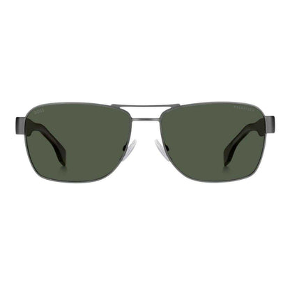 Dark Ruthenium-Havana-Green - Front - Hugo Boss Unisex Adult Matte Sunglasses