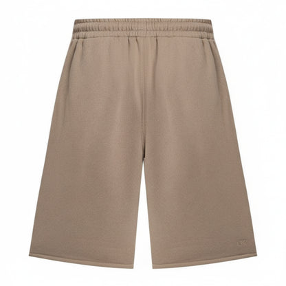 Brown - Back - Off-White Unisex Adult Embroidered Sweat Shorts