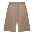 Brown - Back - Off-White Unisex Adult Embroidered Sweat Shorts