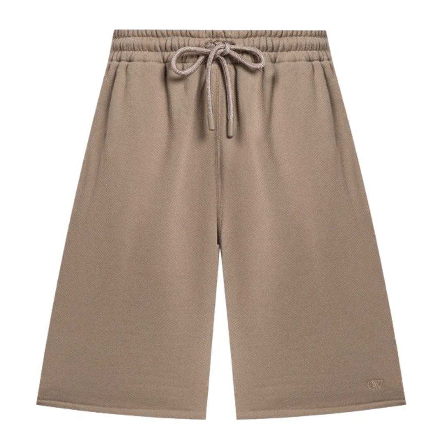 Brown - Front - Off-White Unisex Adult Embroidered Sweat Shorts
