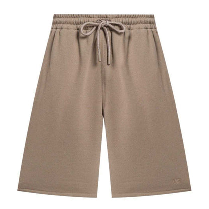 Brown - Front - Off-White Unisex Adult Embroidered Sweat Shorts