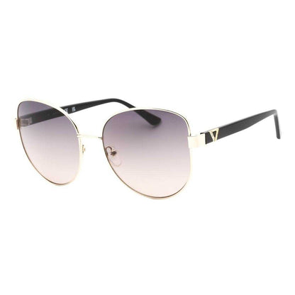 Black-Gold - Back - Guess Womens-Ladies Smoke Gradient Sunglasses