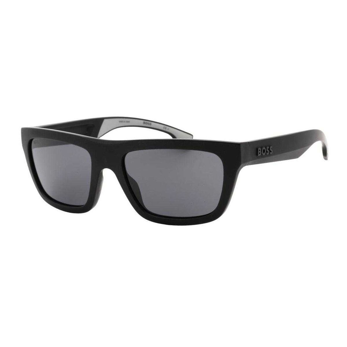 Black-Grey - Front - Hugo Boss Mens 1450 0O6W IR Matte Sunglasses