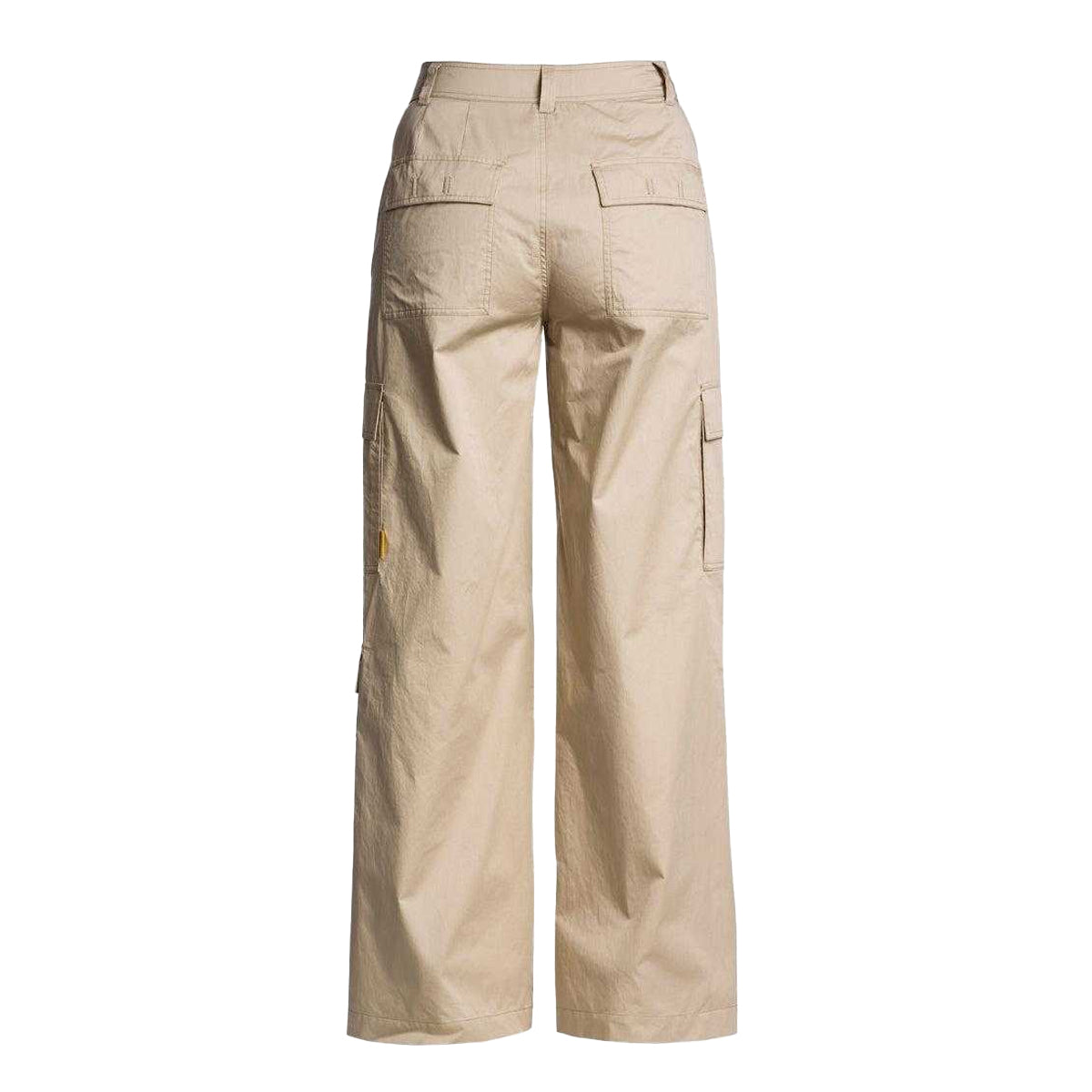 Beige - Back - Parajumpers Womens-Ladies Sun Kissed Wide Leg Cargo Trousers