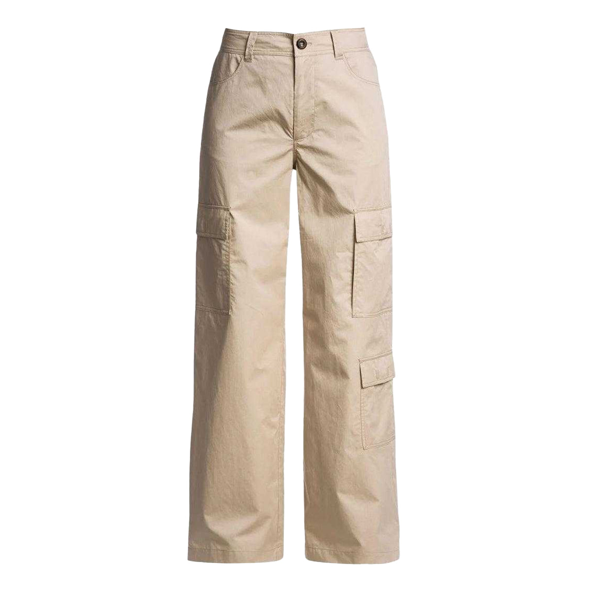 Beige - Front - Parajumpers Womens-Ladies Sun Kissed Wide Leg Cargo Trousers