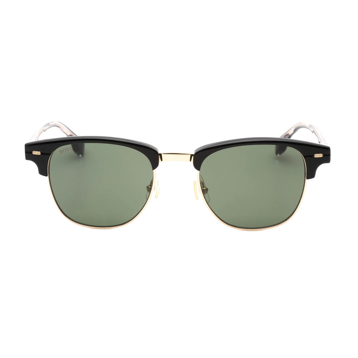 Black-Gold-Green - Front - Hugo Boss Mens 1381 02M2 QT Sunglasses