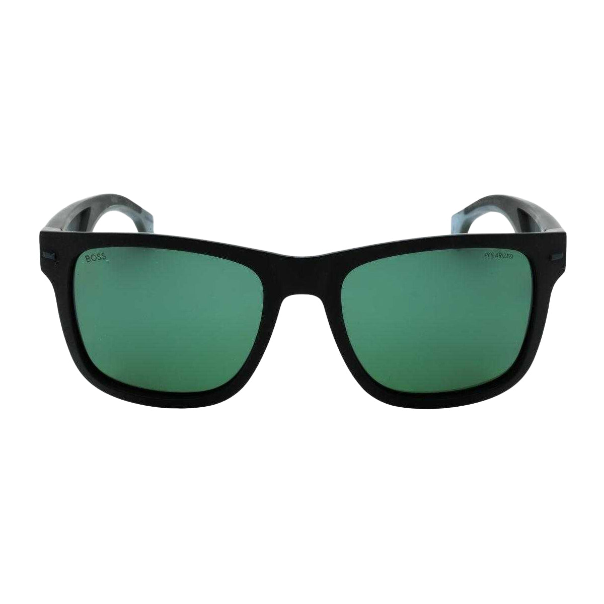 Black-Green - Front - Hugo Boss Mens Matte Polarised Sunglasses