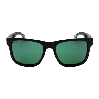 Black-Green - Front - Hugo Boss Mens Matte Polarised Sunglasses