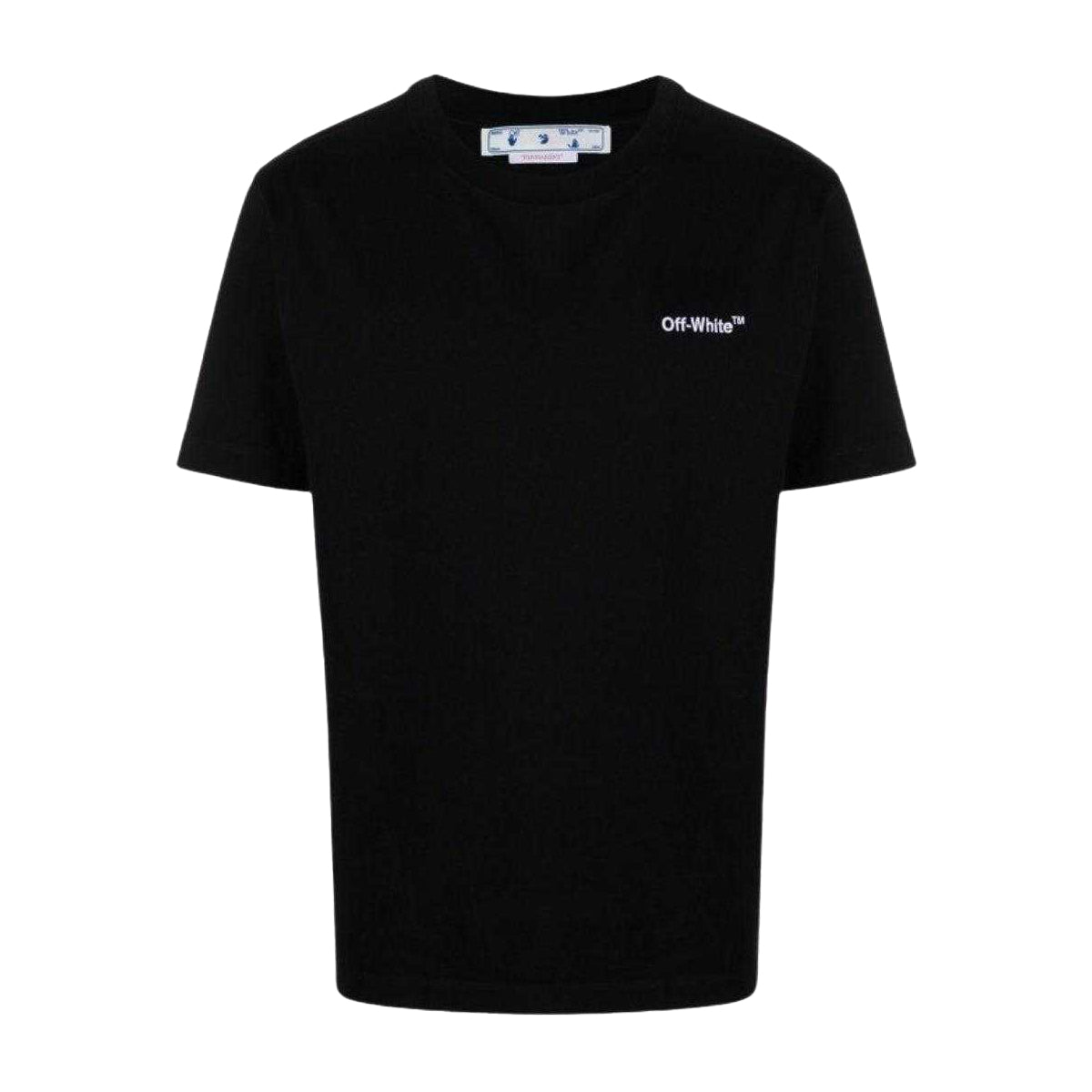 Black - Front - Off-White Unisex Adult Slim T-Shirt