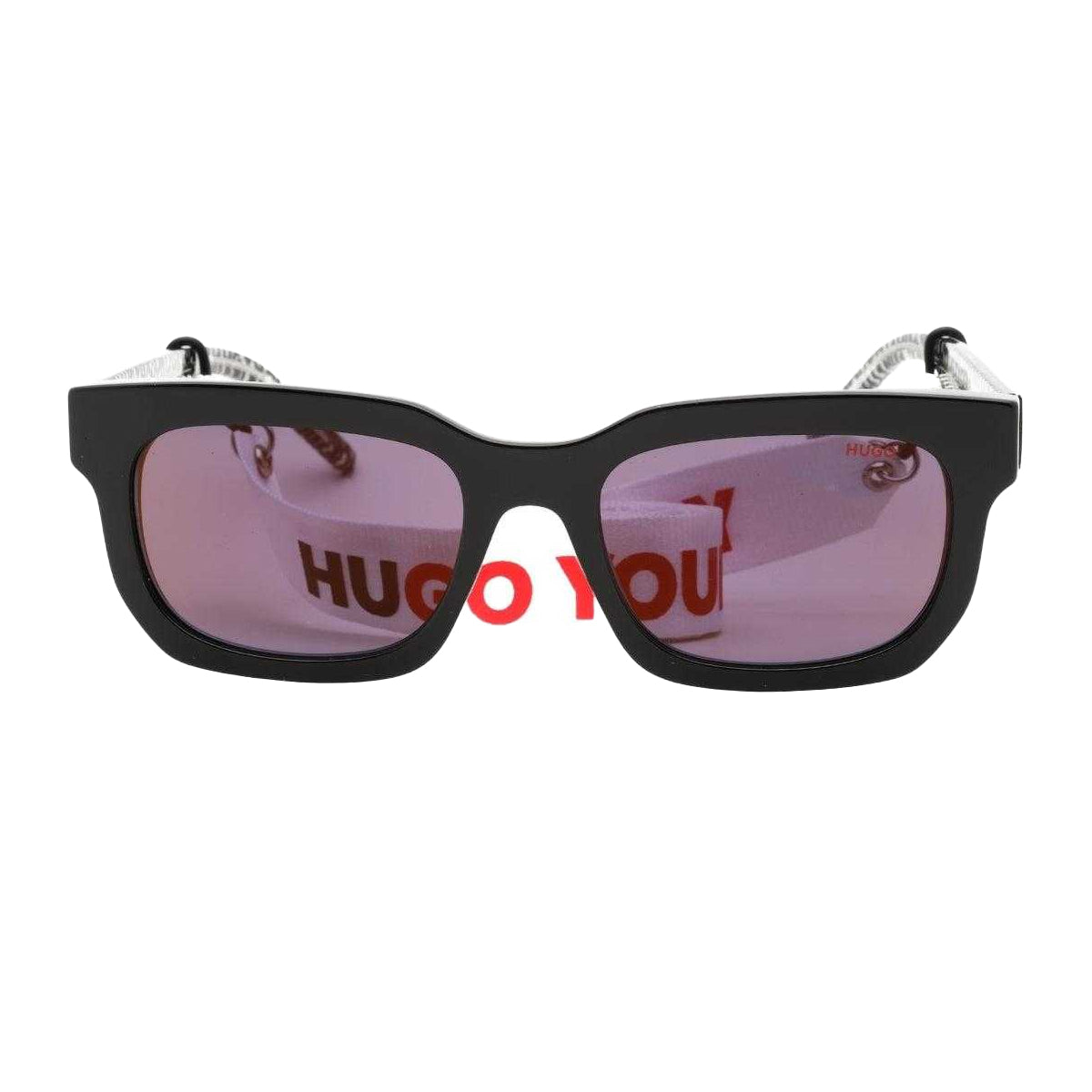 Black-Red - Front - Hugo Boss Mens Multi Logo Sunglasses