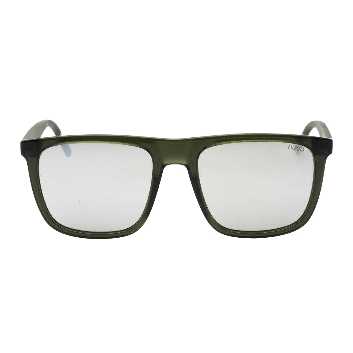 Black-Dark Green - Front - Hugo Boss Unisex Adult Smoke Polarised Sunglasses