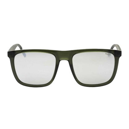 Black-Dark Green - Front - Hugo Boss Unisex Adult Smoke Polarised Sunglasses