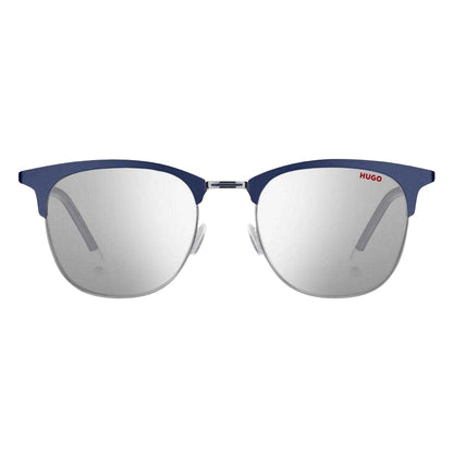 Blue-Silver - Back - Hugo Boss Mens 1208 0KU0 Mirrored Sunglasses