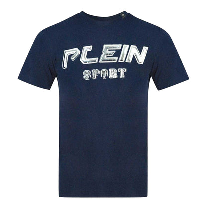 Navy Blue - Front - Plein Sport Unisex Adult 3D Logo T-Shirt