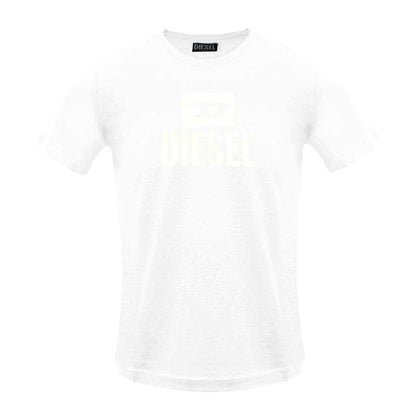 Bright White - Front - Diesel Mens Monotone Logo T-Shirt