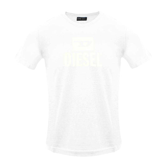 Bright White - Front - Diesel Mens Monotone Logo T-Shirt