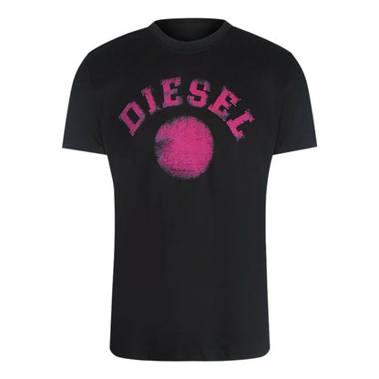 Black - Front - Diesel Mens Circle T-Shirt