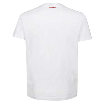 White-Red - Back - DSquared2 Unisex Adult Icon T-Shirt