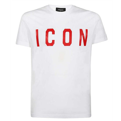 White-Red - Front - DSquared2 Unisex Adult Icon T-Shirt