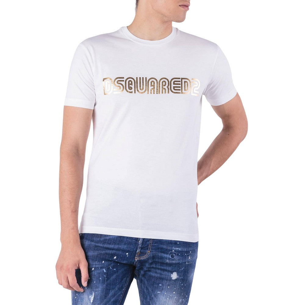 White - Side - DSquared2 Unisex Adult Logo T-Shirt