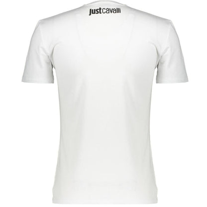 White - Back - Just Cavalli Unisex Adult Snake Logo T-Shirt