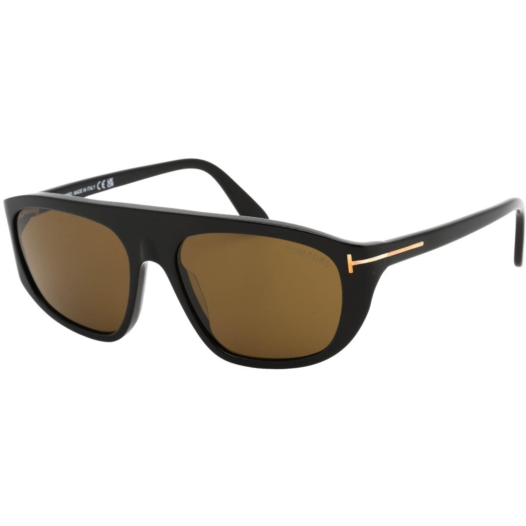 Black-Brown - Back - Tom Ford Unisex Adult Roviex Sunglasses