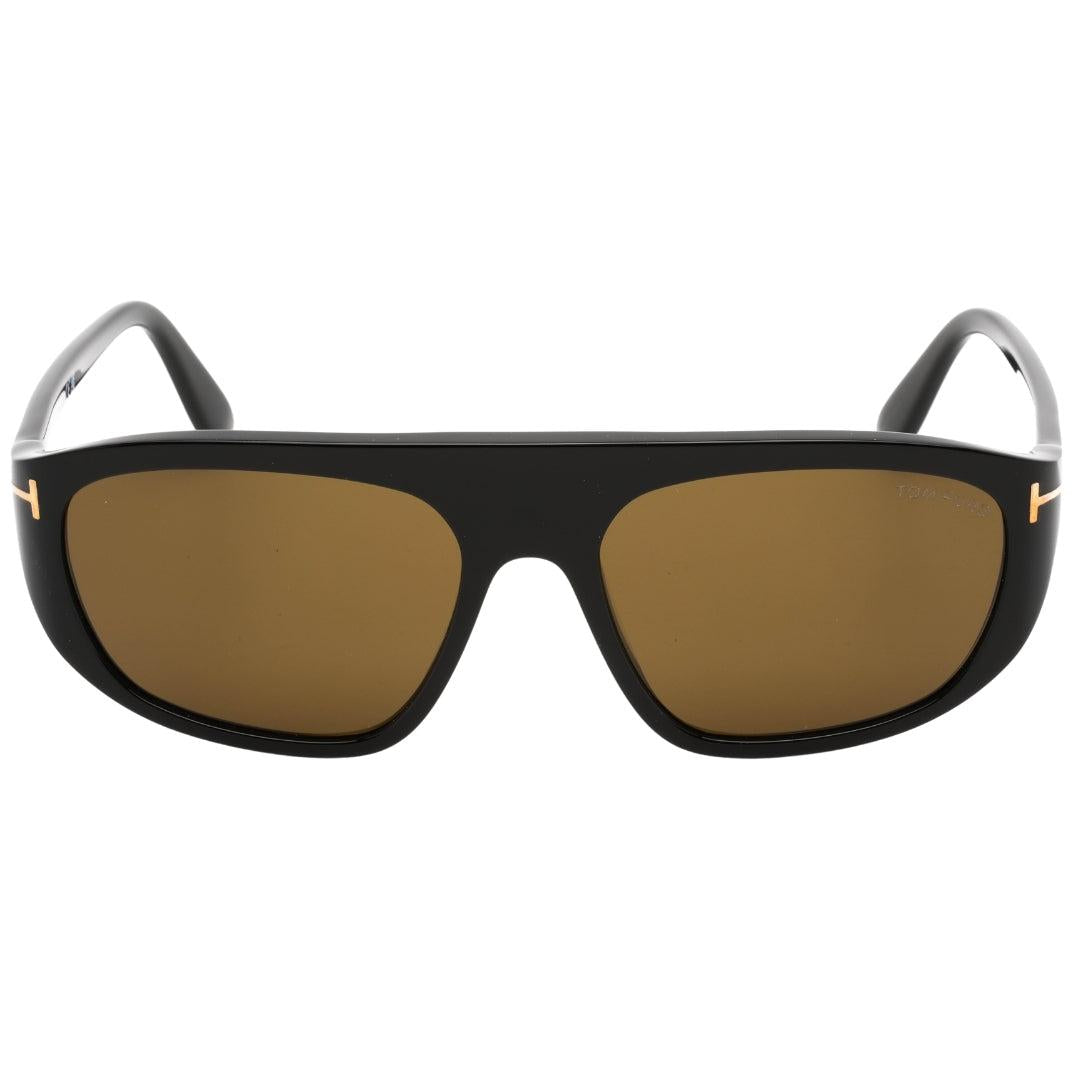 Black-Brown - Front - Tom Ford Unisex Adult Roviex Sunglasses