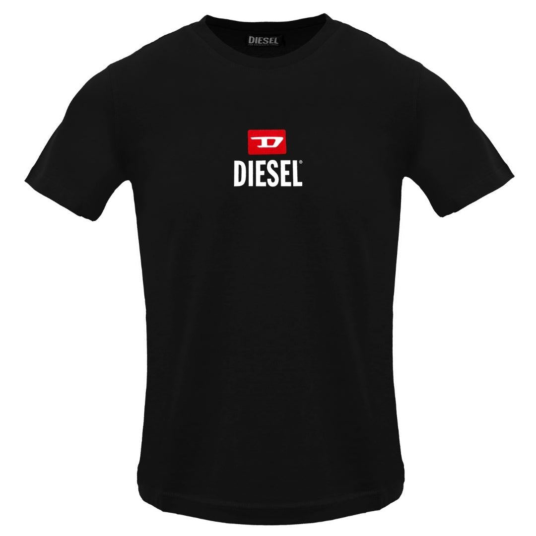 Black Caviar - Front - Diesel Mens Just Small New D T-Shirt