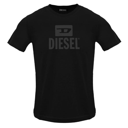 Black Caviar - Front - Diesel Mens Monotone Logo T-Shirt
