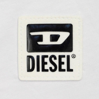 White - Back - Diesel Mens Small Logo T-Shirt