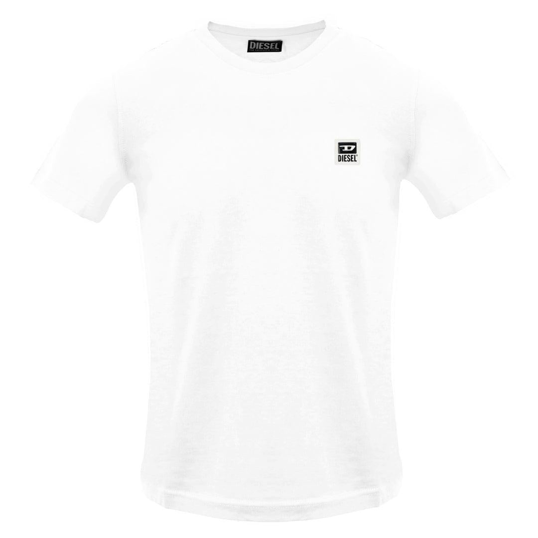 White - Front - Diesel Mens Small Logo T-Shirt