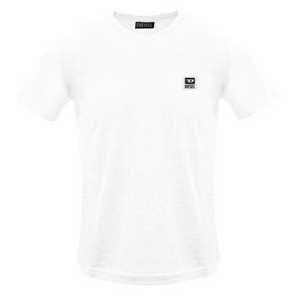 White - Front - Diesel Mens Small Logo T-Shirt