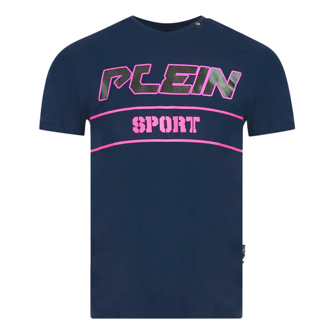 Navy Blue - Front - Plein Sport Mens Block Logo T-Shirt