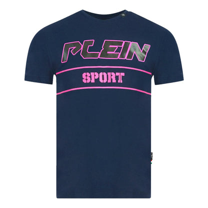 Navy Blue - Front - Plein Sport Mens Block Logo T-Shirt