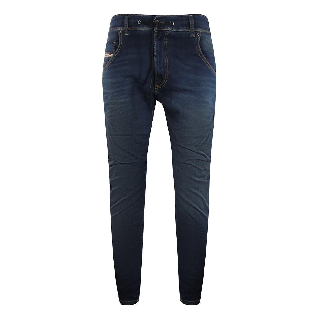 Dark Blue - Front - Diesel Mens Krooley-E-NE Jeans
