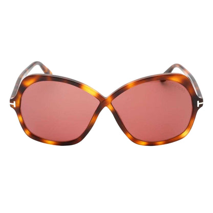 Violet - Front - Tom Ford Womens-Ladies Havana Sunglasses