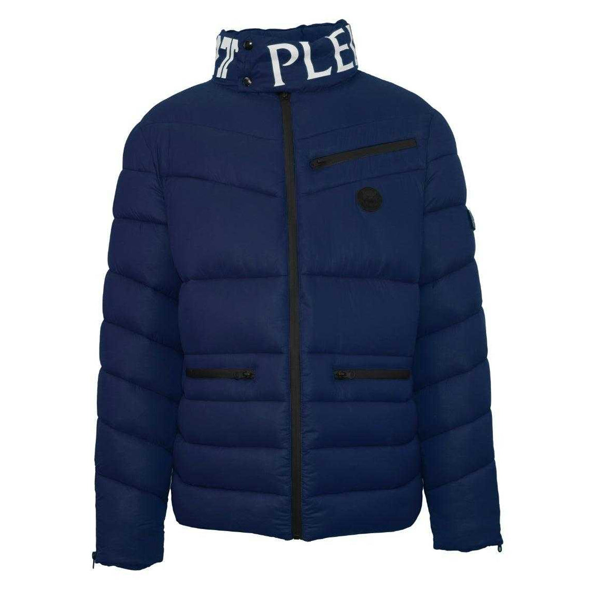 Navy Blue - Front - Plein Sport Mens Bold Logo Padded Jacket