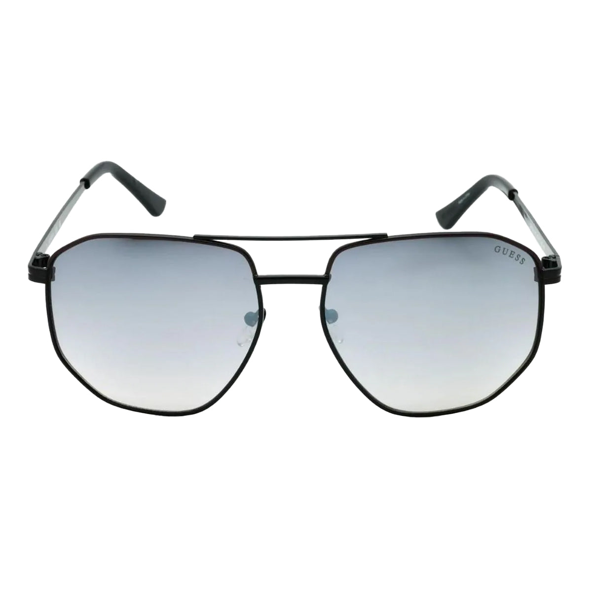 Black - Front - Guess Mens Smoke Mirrored Sunglasses