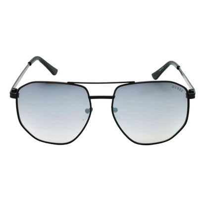 Black - Front - Guess Mens Smoke Mirrored Sunglasses