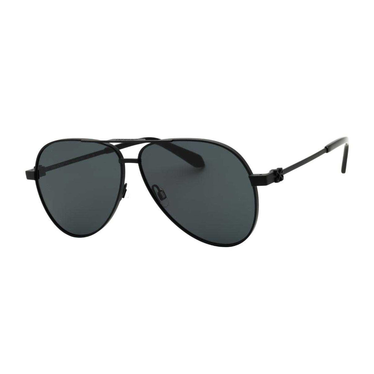 Black - Front - Off White Unisex Adult Ruston L Mirrored Sunglasses