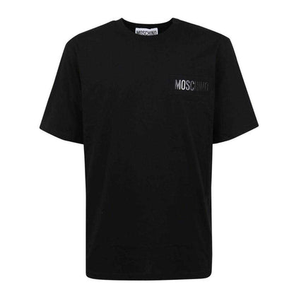 Black - Front - Moschino Mens Patch Logo T-Shirt