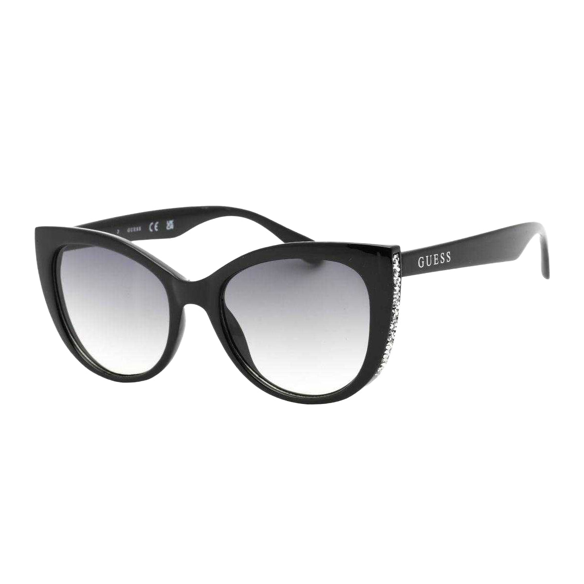 Black - Back - Guess Womens-Ladies Diamante Sunglasses