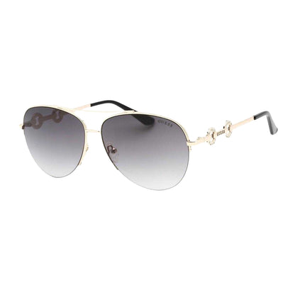 Gold-Brown - Back - Guess Womens-Ladies Smoke Gradient Sunglasses