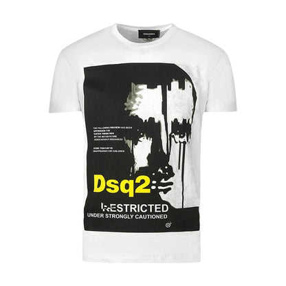 White - Front - DSquared2 Unisex Adult Restricted Logo Cool Fit T-Shirt