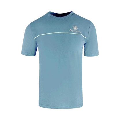 Blue - Front - Aquascutum Mens Active Piping Detail T-Shirt