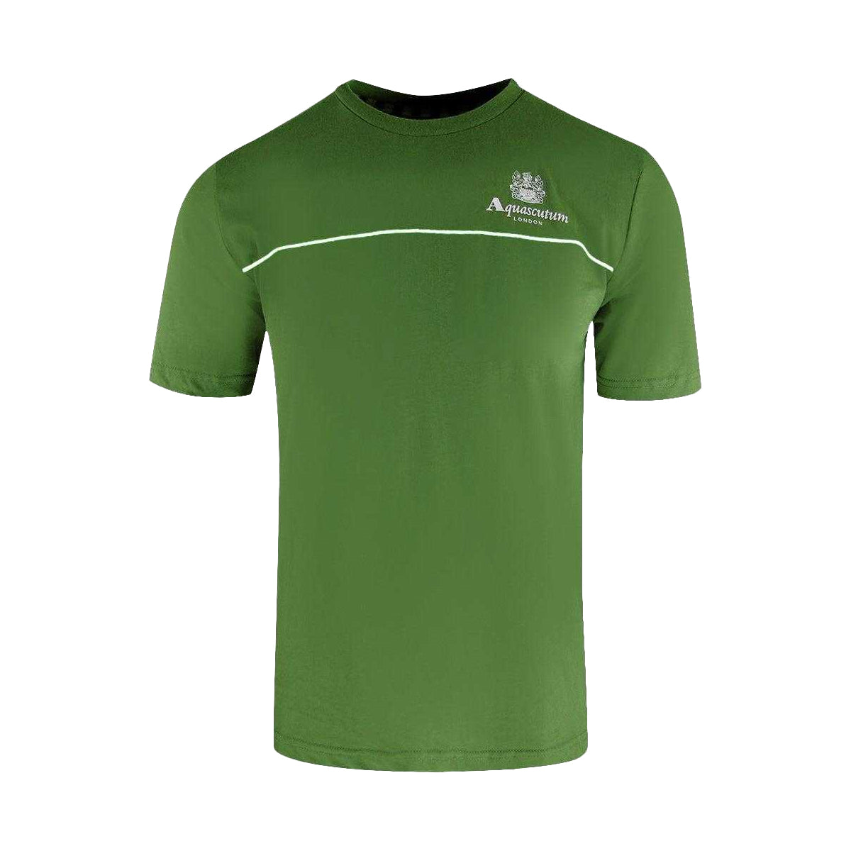 Green - Front - Aquascutum Mens Active Piping Detail T-Shirt