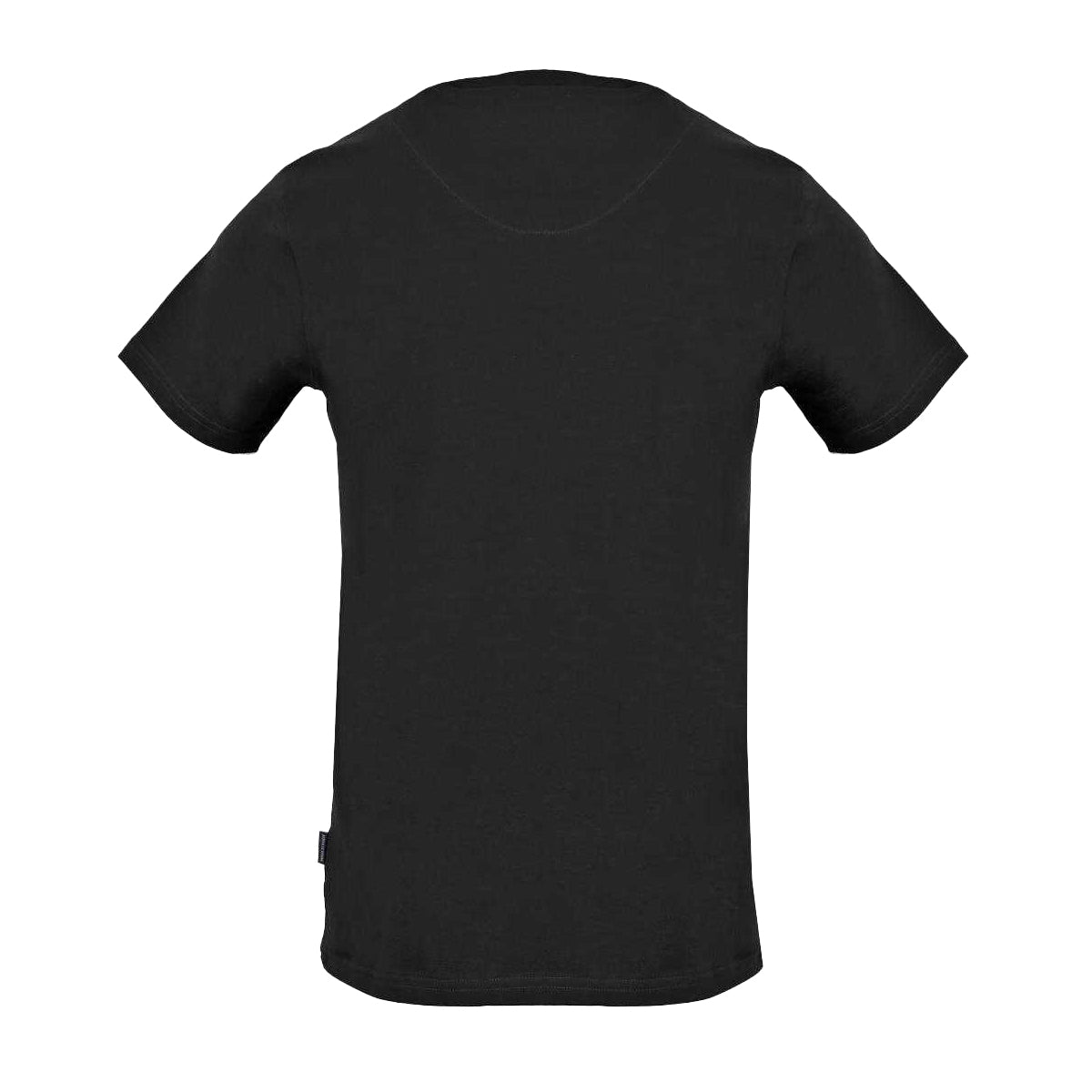 Black - Back - Aquascutum Mens Block Logo T-Shirt