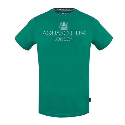 Green - Front - Aquascutum Mens London Bold Logo T-Shirt