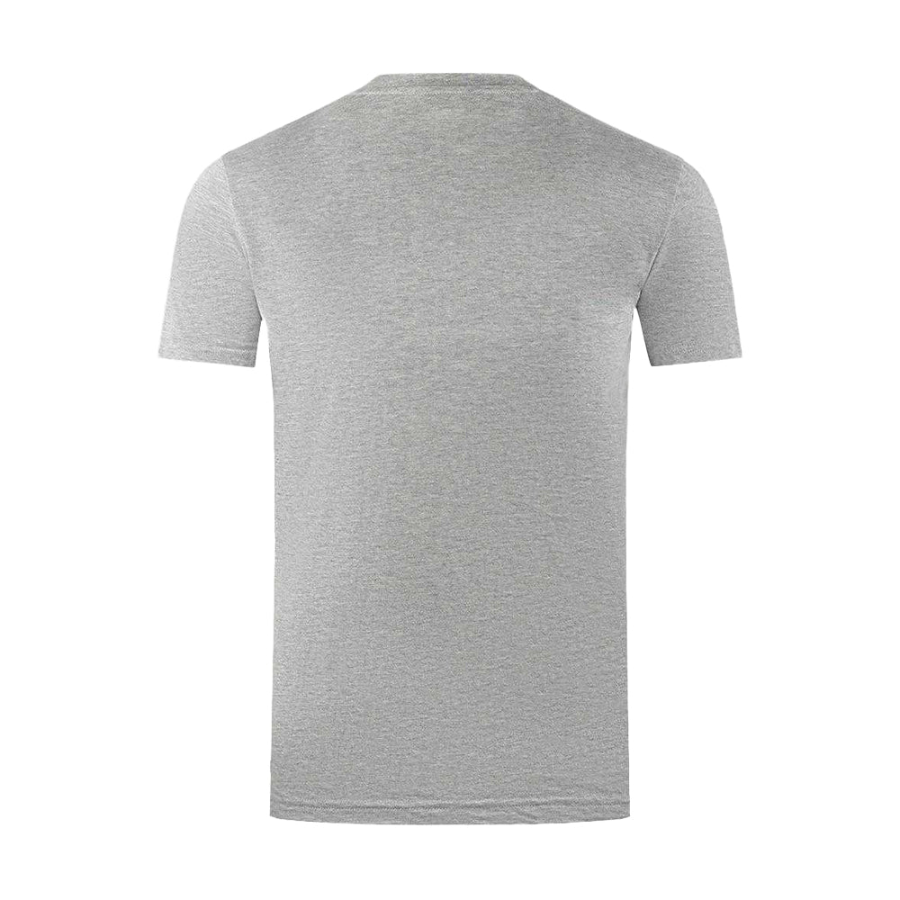 Grey - Back - Aquascutum Mens London Aldis Bold Logo T-Shirt